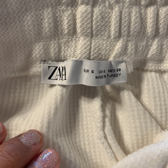 Zara Mens Cotton White Shorts White Size Small - Picture 6 of 8